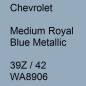 Preview: Chevrolet, Medium Royal Blue Metallic, 39Z / 42 WA8906.